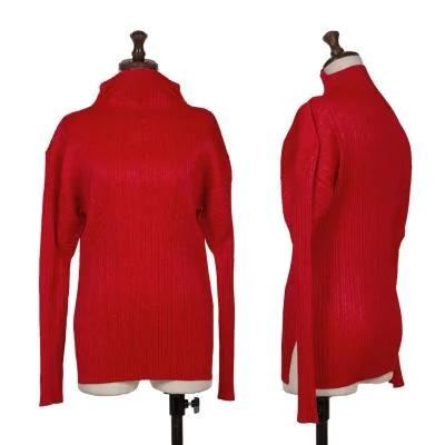 PLEATS PLEASE Printed High-neck Top
