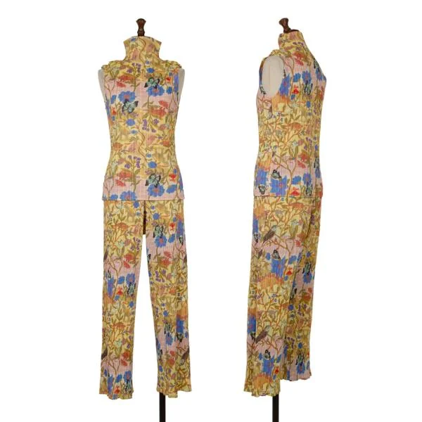 PLEATS PLEASE Nathalie Lete Eden Animal Print Sleeveless Top & Pants Yellow,Multi-Color 4 1 K-151910_001