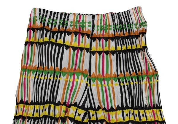 PLEATS PLEASE Multi Stripe Print Twisted Pleats Pants K-151915_002
