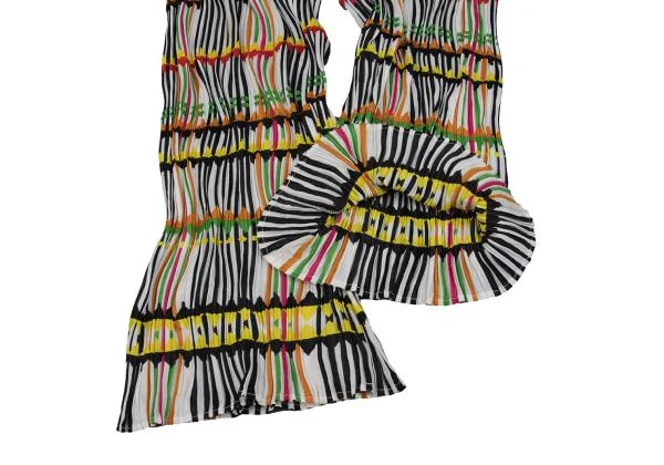 PLEATS PLEASE Multi Stripe Print Twisted Pleats Pants K-151915_006