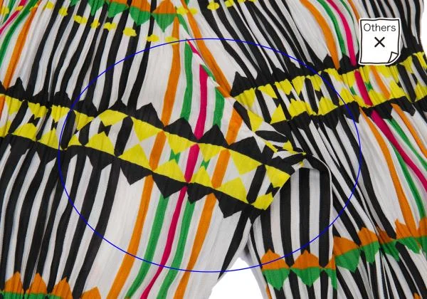PLEATS PLEASE Multi Stripe Print Twisted Pleats Pants K-151915_008