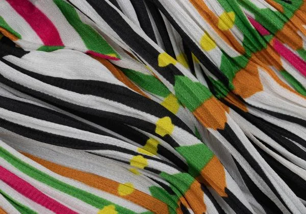 PLEATS PLEASE Multi Stripe Print Twisted Pleats Pants K-151915_010