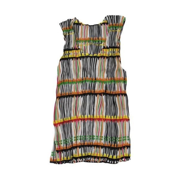 PLEATS PLEASE Multi Stripe Print Twisted Pleats Tank Top & Pants K-151916_003