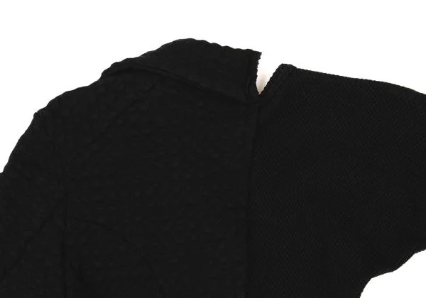 コムデギャルソンCOMME des GARCONS ハーフジャケットドッキングメッシュカットソー  黒S K-152001_012