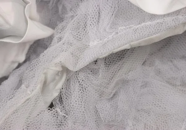 コムコム コムデギャルソンCOMME des GARCONS メッシュコサージュキュプラつけ襟 ライトパープルM K-152013_016