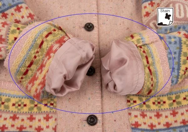 ピンクハウスPINK HOUSE 襟リブ袖ボーダー柄ニットウールブルゾン ピンクL K-152033_007