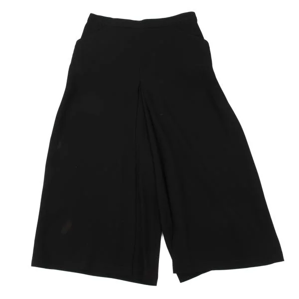 アニエスベーagnes b. フロントスリットハーフパンツ 黒36 K-152094_001
