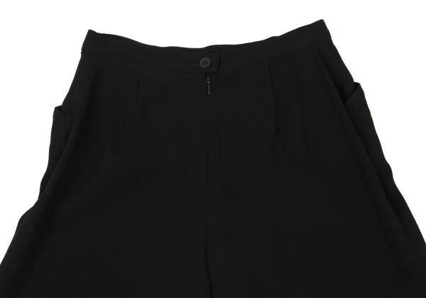 アニエスベーagnes b. フロントスリットハーフパンツ 黒36 K-152094_010