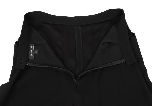 アニエスベーagnes b. フロントスリットハーフパンツ 黒36 K-152094_012