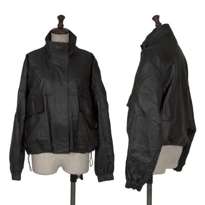 MANGO MNG Sheepskin Leather Zip-Up Jacket