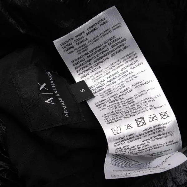 アルマーニ エクスチェンジARMANI EXCHANGE 袖フレア中綿ジップアップジャケット 黒S K-152115_015