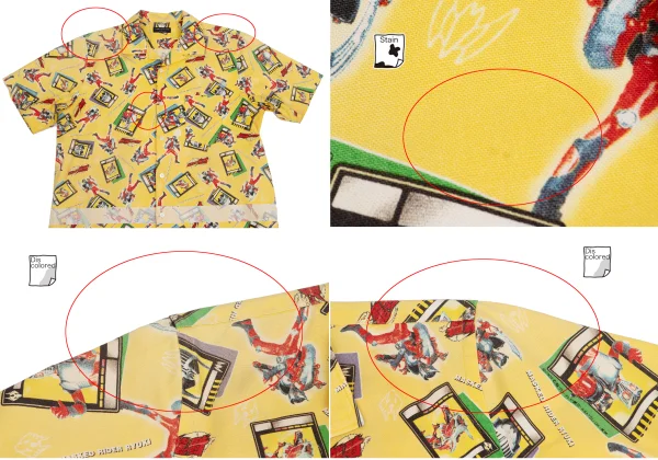 COMME des GARCONS HOMME PLUS Kamen Rider Ryuki Printed Open Collar Shirt K-152161_002