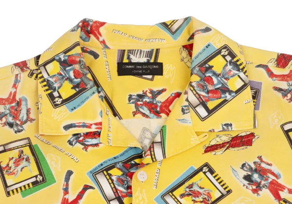 COMME des GARCONS HOMME PLUS Kamen Rider Ryuki Printed Open Collar Shirt K-152161_003