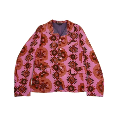 COMME des GARCONS HOMME PLUS Dyed Floral Printed Jacket