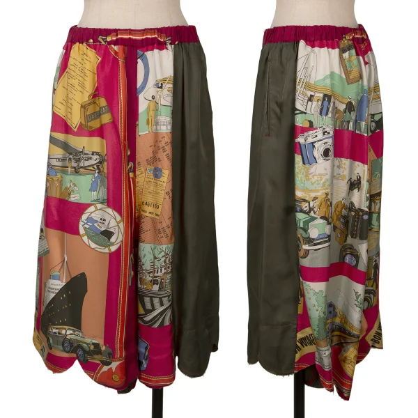 COMME des GARCONS Printed Scallop  Dropped Crotch Pants Multi-Color M K-152174_001