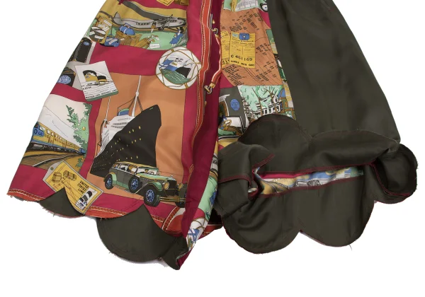 COMME des GARCONS Printed Scallop  Dropped Crotch Pants K-152174_013