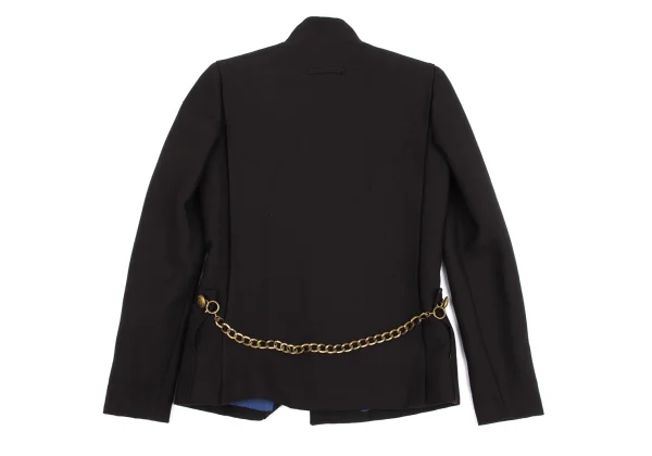 ジャンポールゴルチエ ファムJean Paul GAULTIER FEMME ウール金ボタンナポレオンジャケット 焦げ茶40 K-152248_013