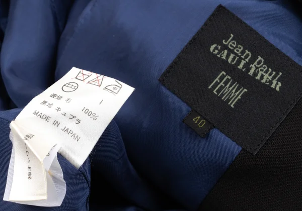 ジャンポールゴルチエ ファムJean Paul GAULTIER FEMME ウール金ボタンナポレオンジャケット 焦げ茶40 K-152248_019