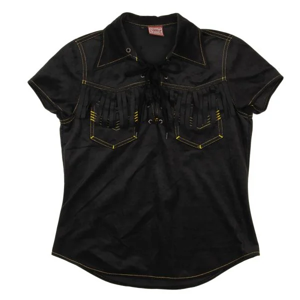 GAULTIER JEAN'S Stitch Fringe Lace Up Tops K-152256_002