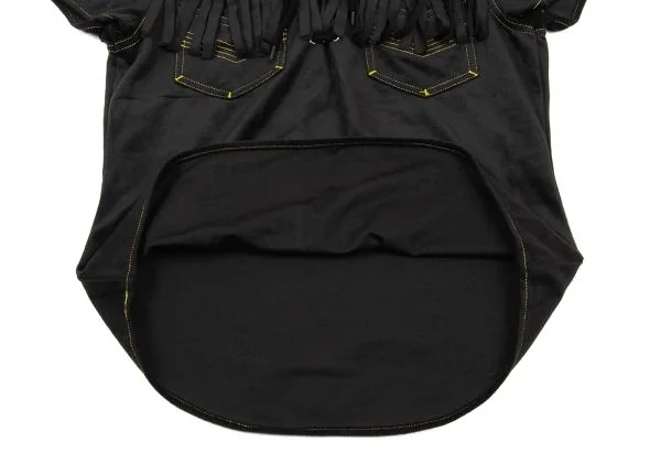 GAULTIER JEAN'S Stitch Fringe Lace Up Tops K-152256_010