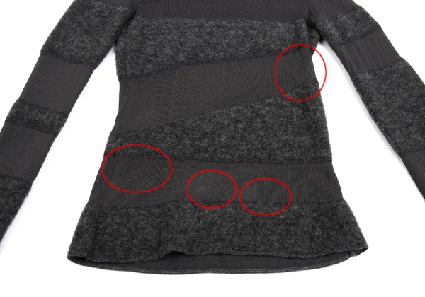 Alexander McQUEEN Mesh Switching Turtle Neck Knit Sweater K-152274_010