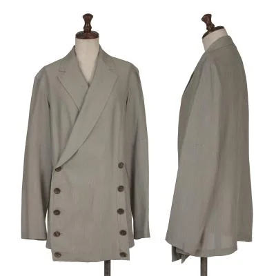 Y's Wool Blend Double Breasted Jacket