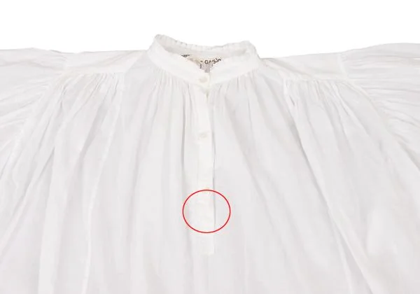 COMME des GARCONS Cotton Linen Frill Neck Tunic K-152307_003