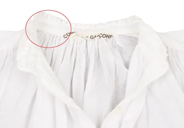 COMME des GARCONS Cotton Linen Frill Neck Tunic K-152307_006