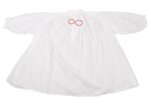 COMME des GARCONS Cotton Linen Frill Neck Tunic K-152307_013