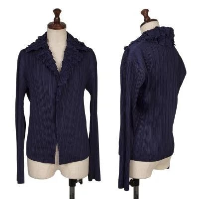 ISSEY MIYAKE Frill Collar Pleated 1B Jacket