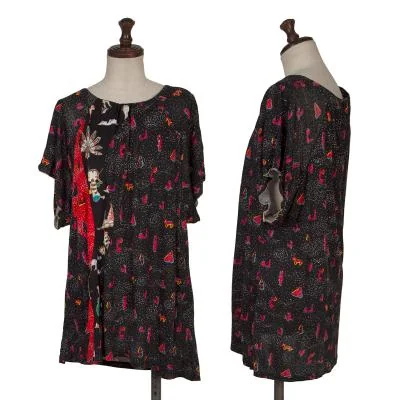 TSUMORI CHISATO Front Switching Design Graphic T-shirt