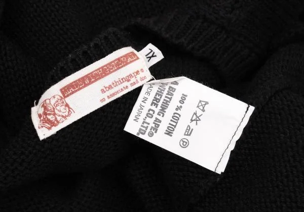 A BATHING APE Cotton Patch Knit Sweater K-152385_016