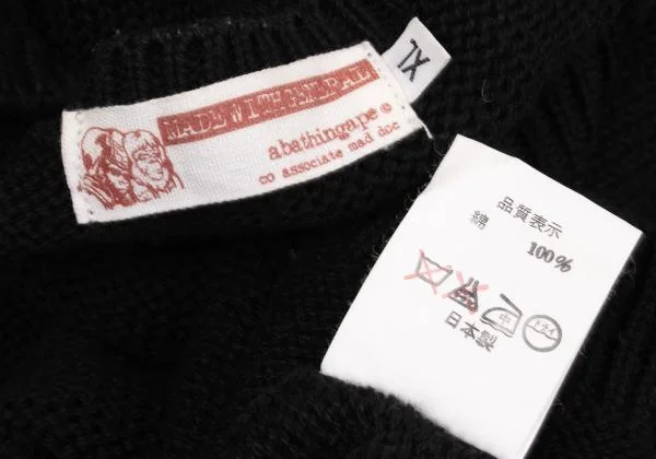 A BATHING APE Cotton Patch Knit Sweater K-152385_017