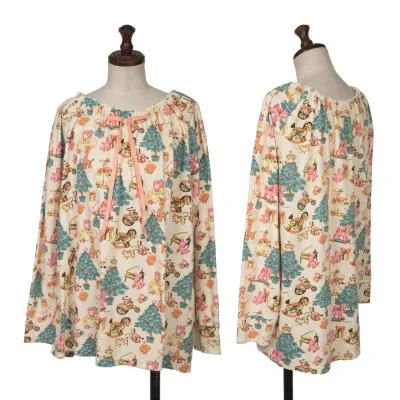 TSUMORI CHISATO SLEEP Patterned Ribbon Design Top