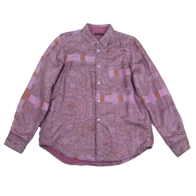 COMME des GARCONS HOMME PLUS Silk Wool Paisley Printed Shirt