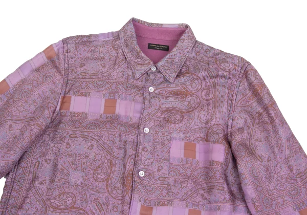 COMME des GARCONS HOMME PLUS Silk Wool Paisley Printed Shirt K-152453_002