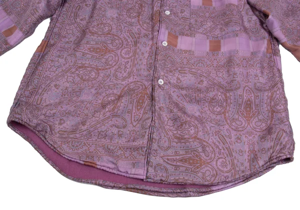 COMME des GARCONS HOMME PLUS Silk Wool Paisley Printed Shirt K-152453_012