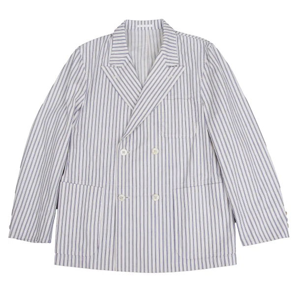 COMME des GARCONS HOMME Stripe Cotton Jacket White,Blue M K-152456_001