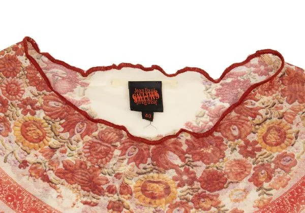 Jean Paul GAULTIER  Floral Lace Print Mesh T shirt K-152532_004