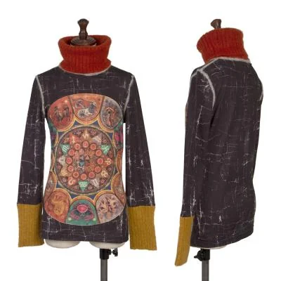 Jean Paul GAULTIER CLASSIQUE Zodiac Print Knit Switching Top