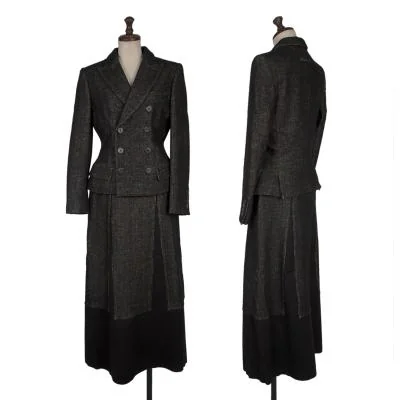 Jean Paul GAULTIER FEMME Lattice Wool Jacket & Skirt