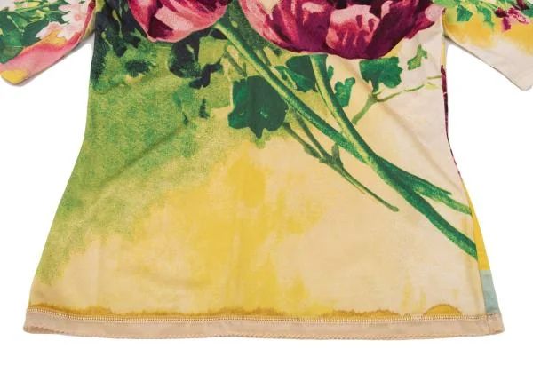 Jean Paul GAULTIER FEMME Lace Switching Floral Printed T Shirt K-152601_010