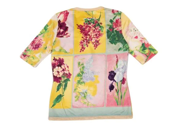 Jean Paul GAULTIER FEMME Lace Switching Floral Printed T Shirt K-152601_013