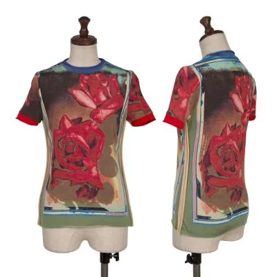 Jean Paul GAULTIER FEMME Rose Printed Nylon T Shirt