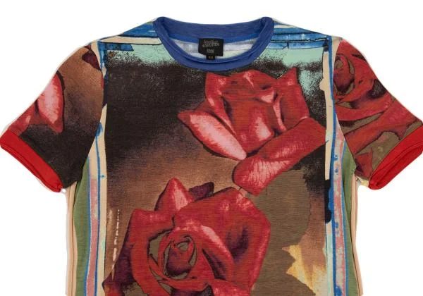 Jean Paul GAULTIER FEMME Rose Printed Nylon T Shirt K-152603_003