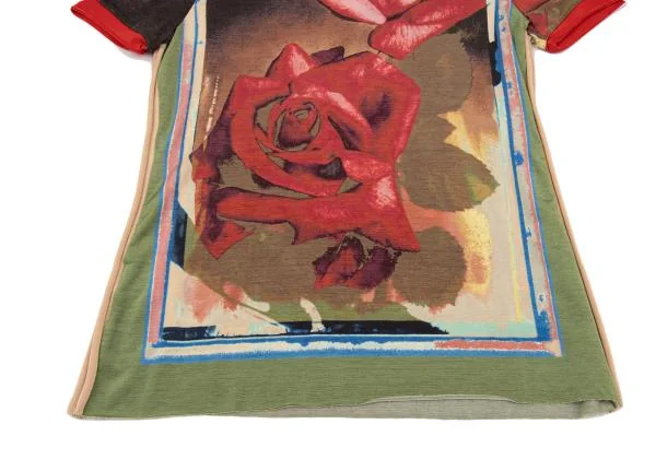 Jean Paul GAULTIER FEMME Rose Printed Nylon T Shirt K-152603_008