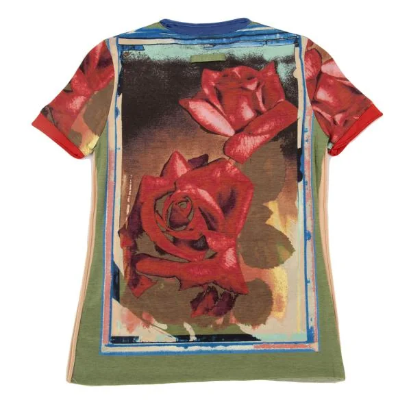 Jean Paul GAULTIER FEMME Rose Printed Nylon T Shirt K-152603_011