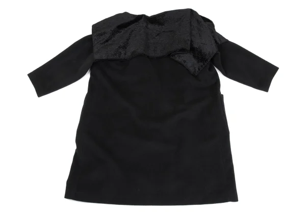 COMME des GARCONS Lapel Design Wool Cashmere Buttonless Coat K-152626_015