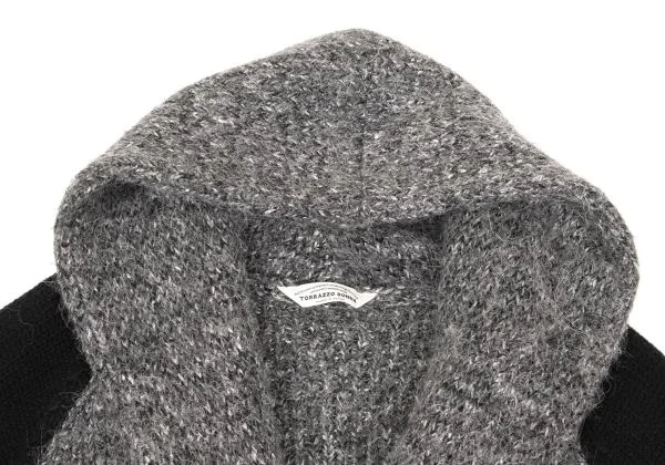 TORAZZO DONNA Sleeve Switching Knit Hoodie Coat K-152729_004