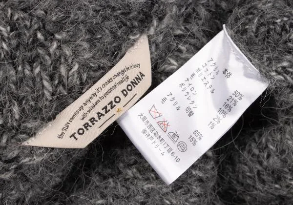TORAZZO DONNA Sleeve Switching Knit Hoodie Coat K-152729_018